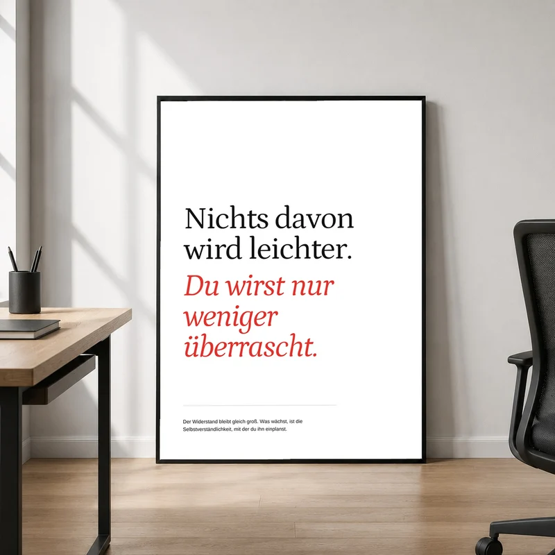 Widerstand wird Gewohnheit Poster