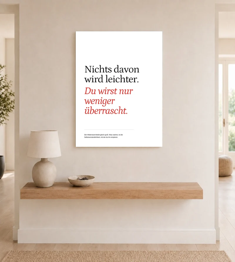 Widerstand wird Gewohnheit Poster