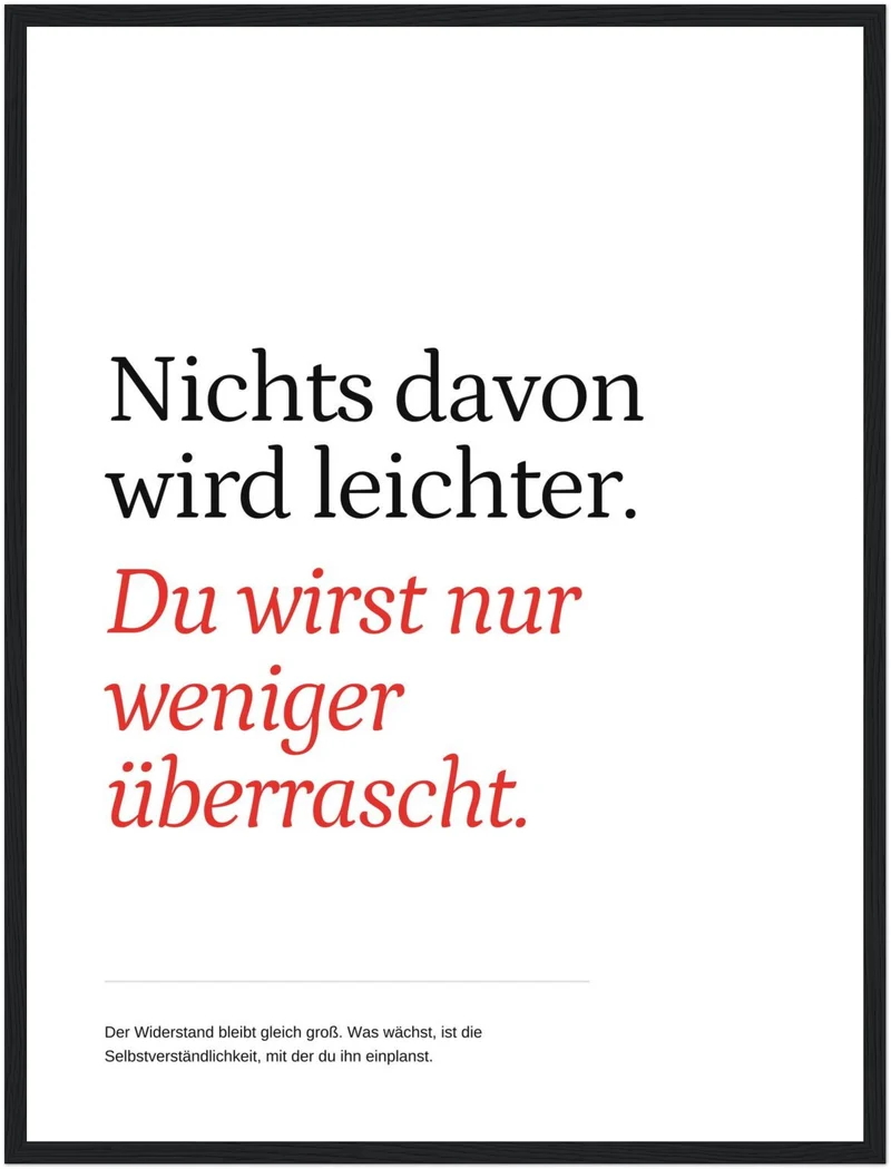Widerstand wird Gewohnheit Poster