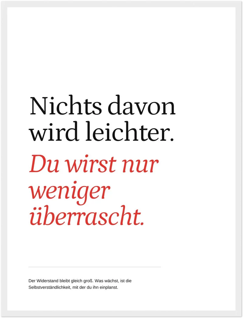 Widerstand wird Gewohnheit Poster