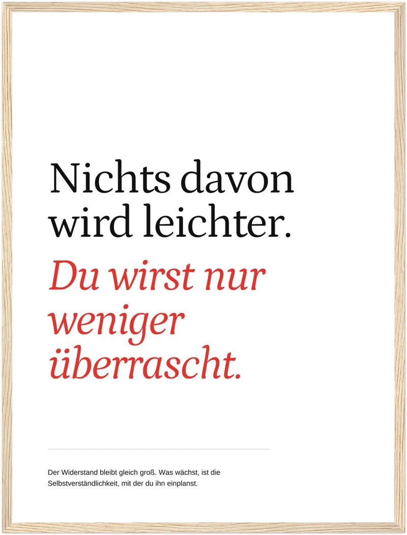 Widerstand wird Gewohnheit Poster
