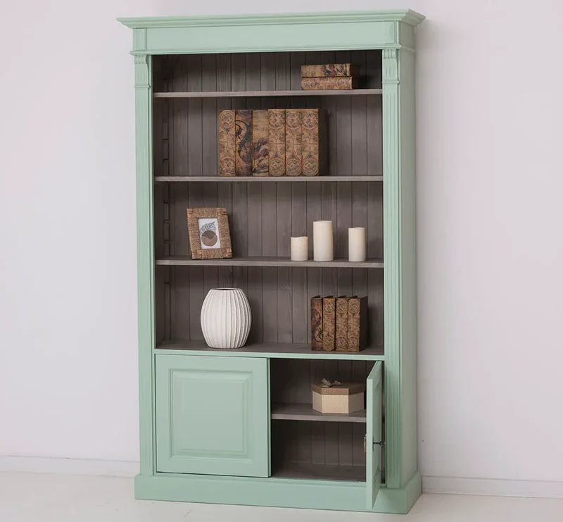 Vintage Bücherschrank aus Massivholz | Regal im Landhausstil