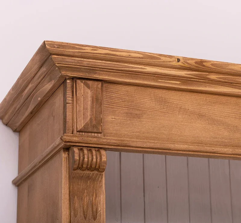Vintage Bücherschrank aus Massivholz | Regal im Landhausstil