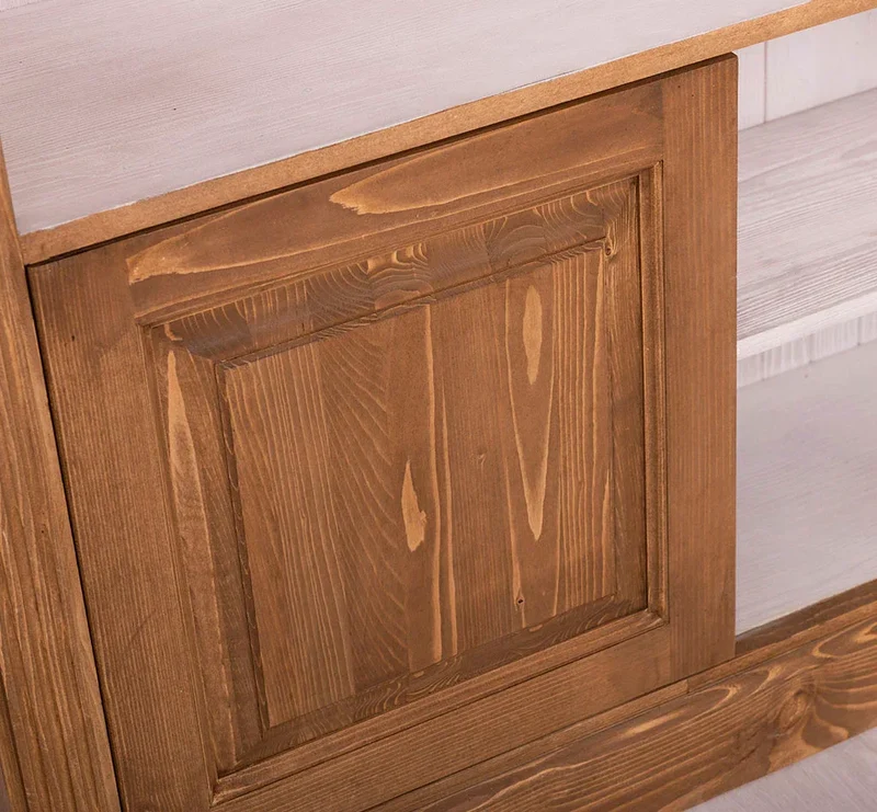 Vintage Bücherschrank aus Massivholz | Regal im Landhausstil