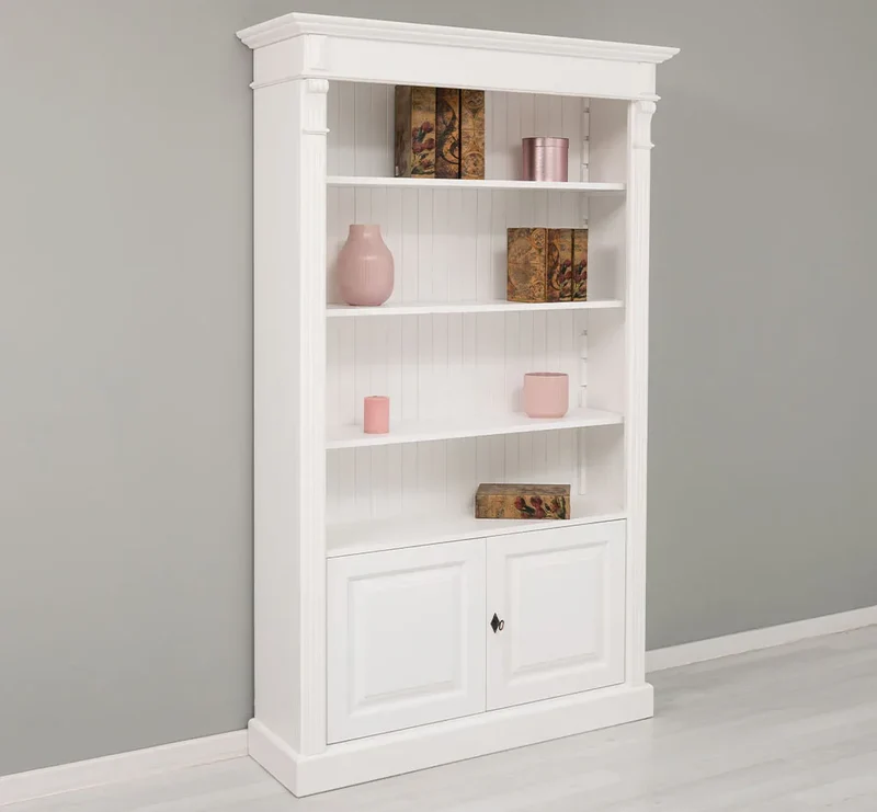 Vintage Bücherschrank aus Massivholz | Regal im Landhausstil