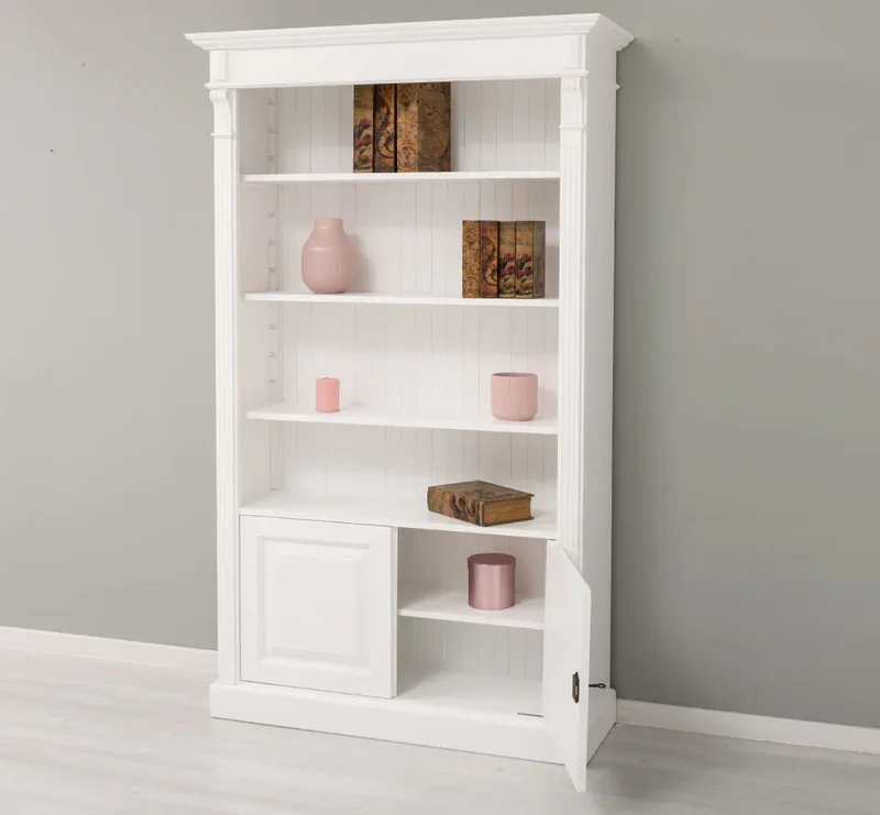 Vintage Bücherschrank aus Massivholz | Regal im Landhausstil