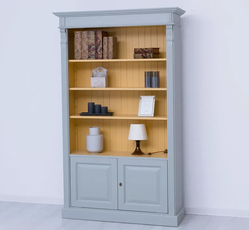 Vintage Bücherschrank aus Massivholz | Regal im Landhausstil
