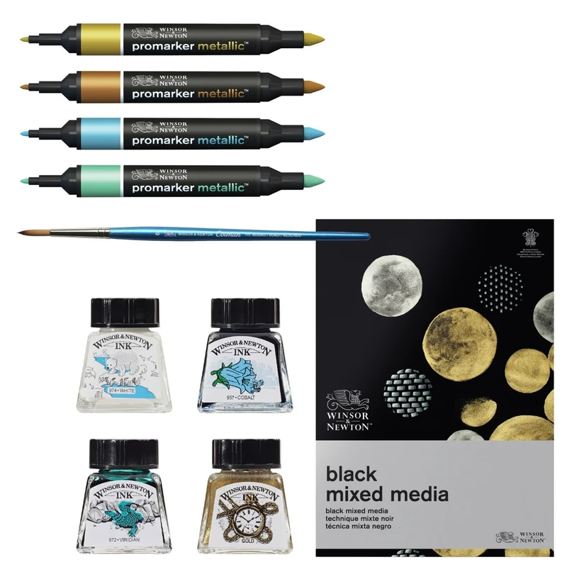 Winsor & Newton - Mixed Media Ink Set - Metallic
