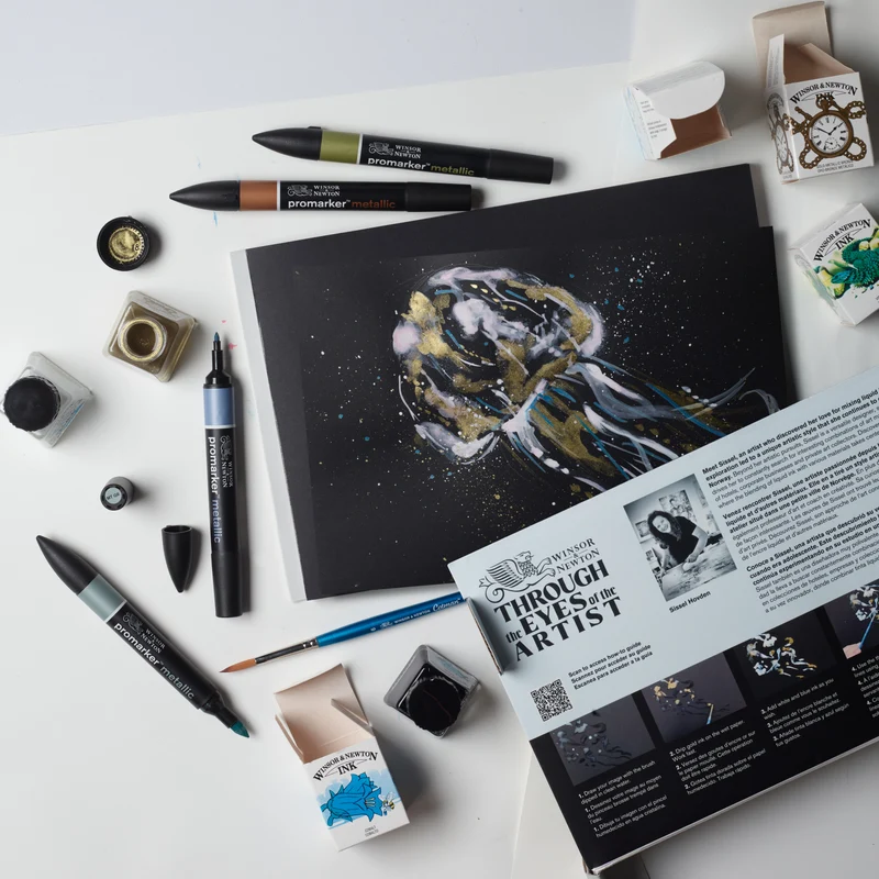 Winsor & Newton - Mixed Media Ink Set - Metallic
