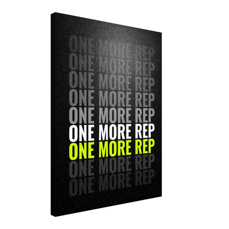 One More Rep Motivation Leinwand