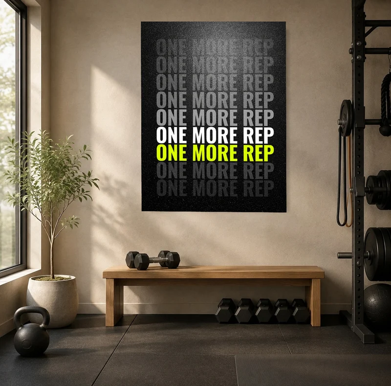 One More Rep Motivation Leinwand