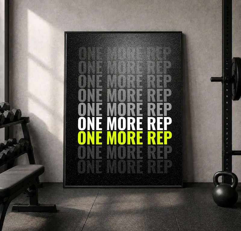 One More Rep Motivation Leinwand