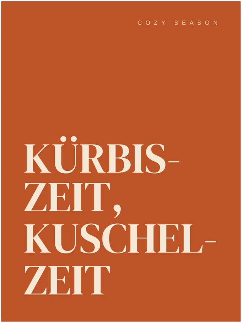 Kürbiszeit Poster Set – Sprüche & Stillleben (3er)