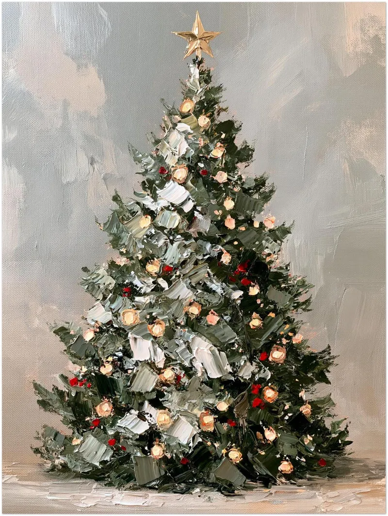Vintage Weihnachten Poster Set – Nostalgie in Öl (3er)