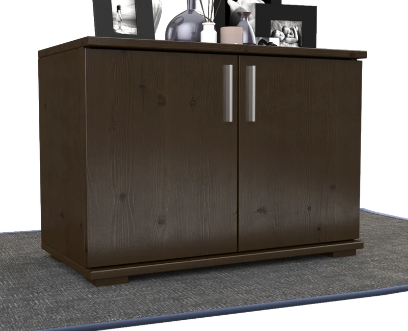 Nobis Kommode Bio Kiefer Massivholz 2-türig | 57cm hoch | Handgefertigt