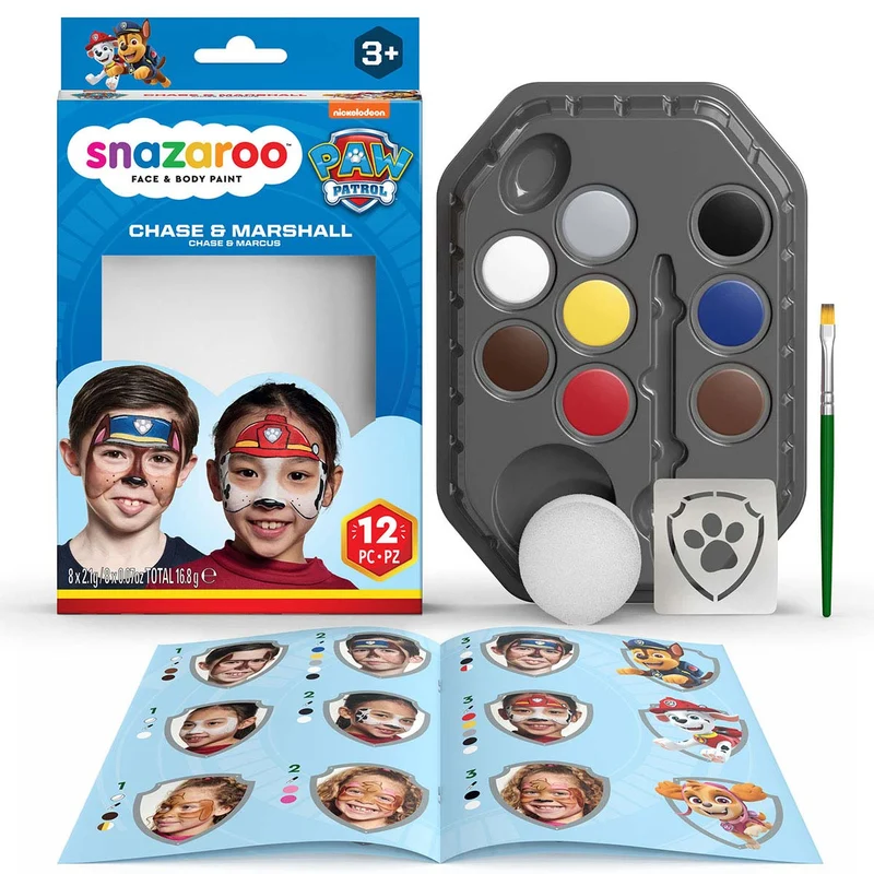 Snazaroo - Face Paint Kit - Paw Patrol Chase & Marshall