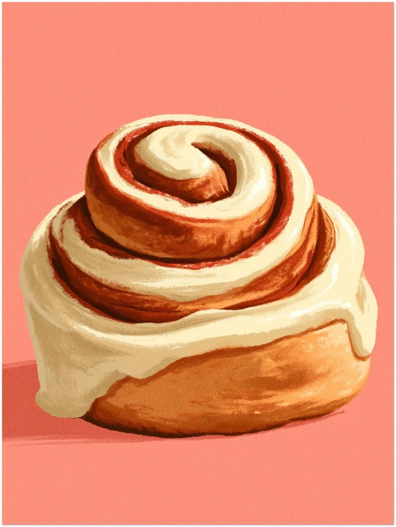 Zimtschnecke mit Frosting Leinwand