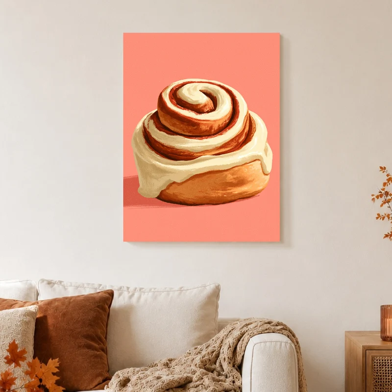 Zimtschnecke mit Frosting Leinwand