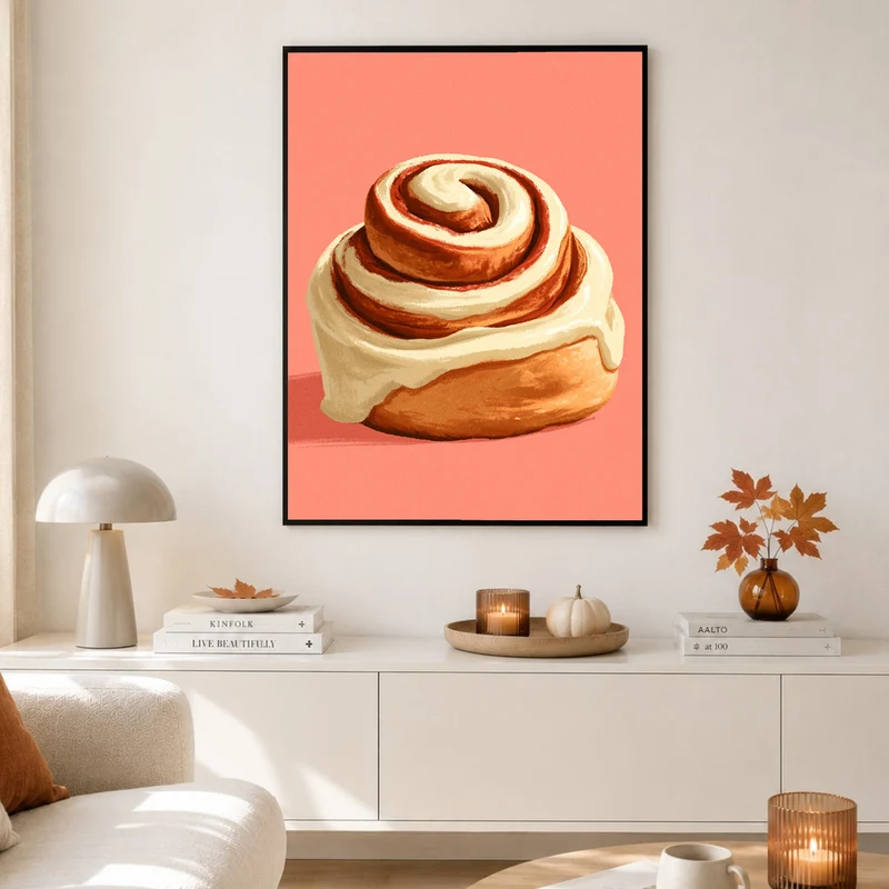 Zimtschnecke mit Frosting Poster