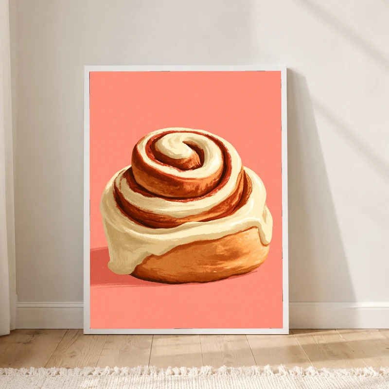 Zimtschnecke mit Frosting Poster