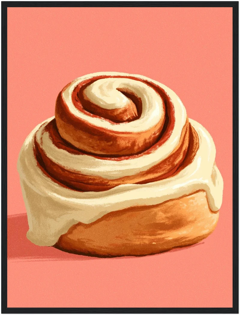 Zimtschnecke mit Frosting Poster