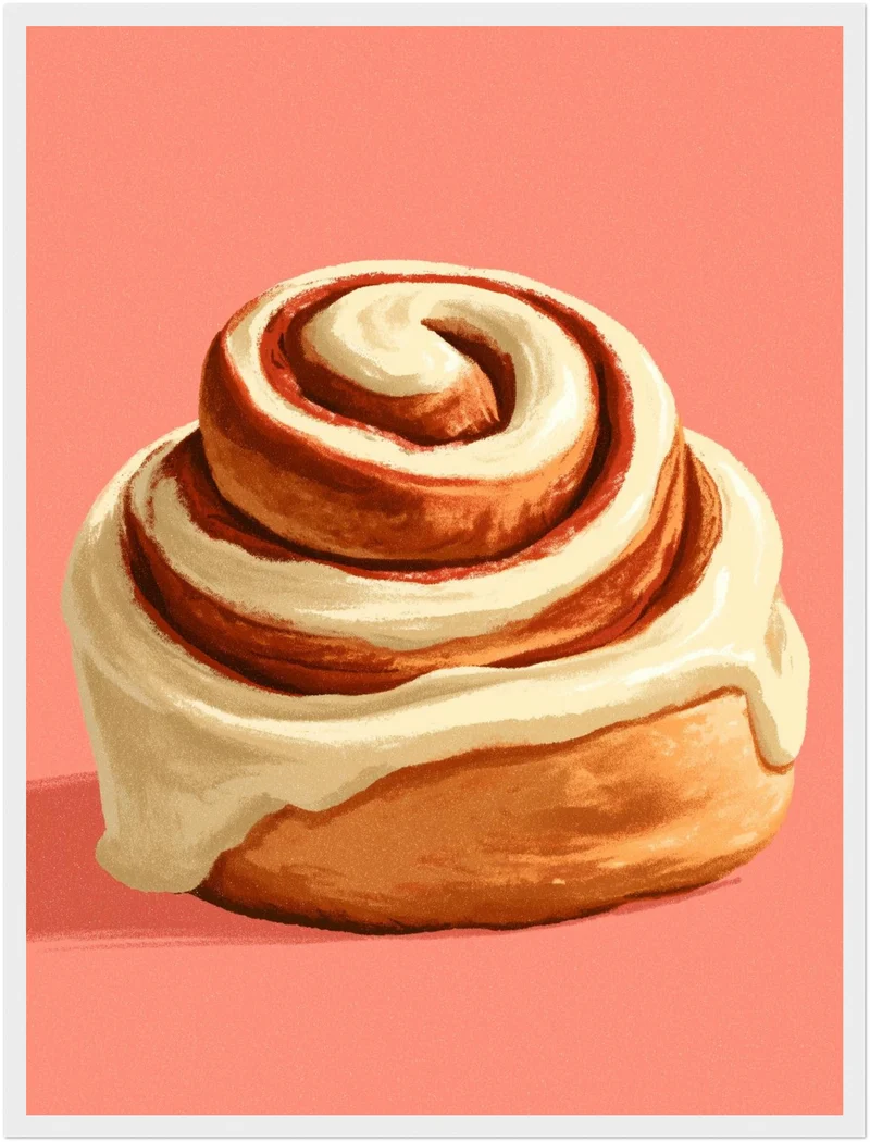 Zimtschnecke mit Frosting Poster