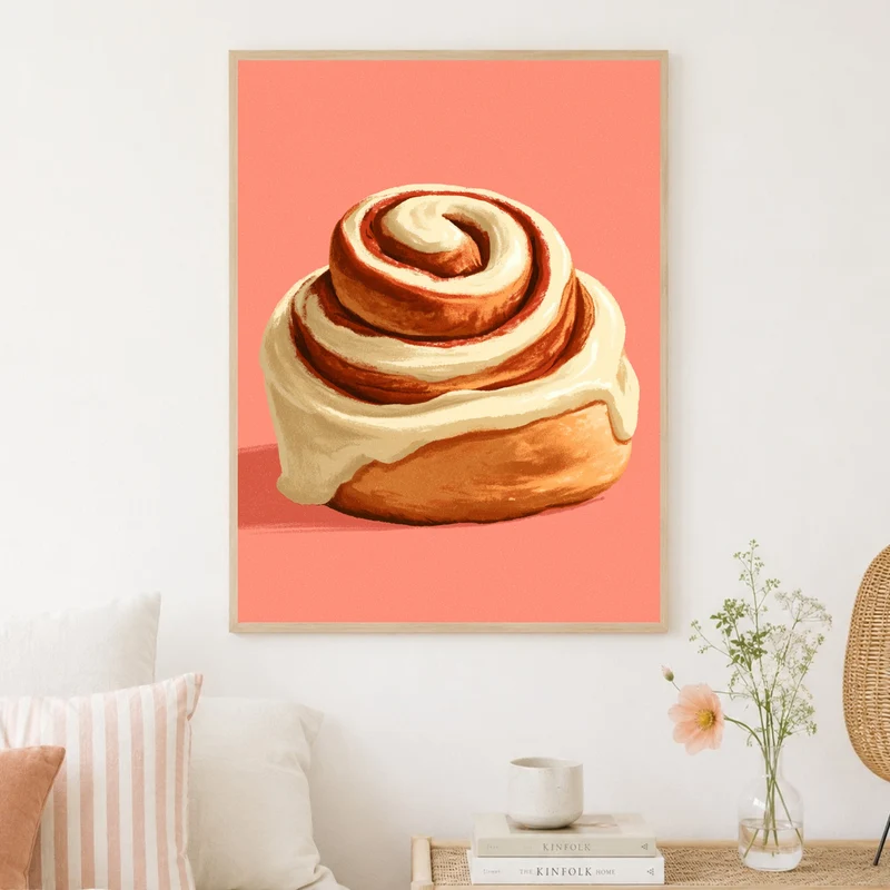 Zimtschnecke mit Frosting Poster
