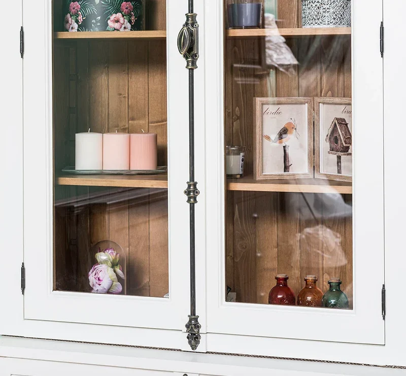 Großer Bücherschrank aus Massivholz mit externem Verschlusssystem | Wohnzimmerschrank