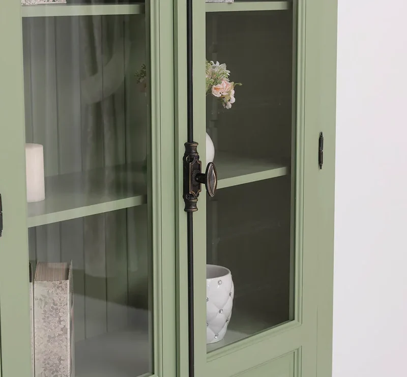 Landhausstil Büchervitrine aus Massivholz in verschiedenen Farben - Vintage Bücherschrank