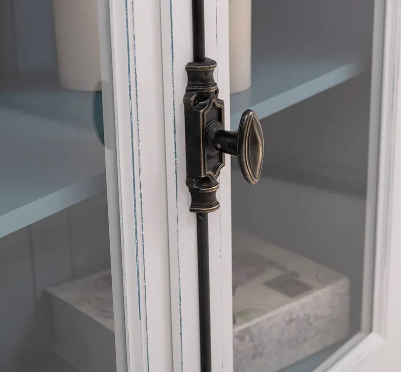 Landhausstil Büchervitrine aus Massivholz in verschiedenen Farben - Vintage Bücherschrank
