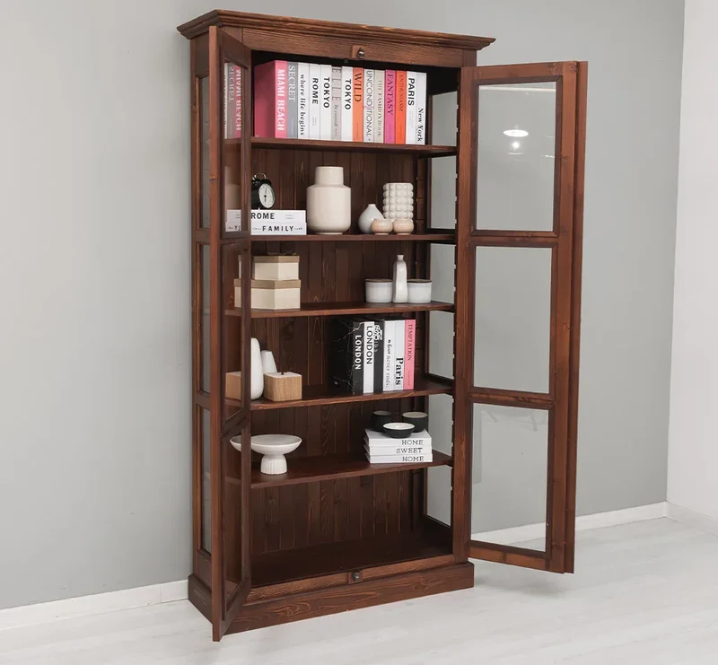 Massiver Schaukasten mit externem Verschlusssystem | Bücherregal | Vitrine