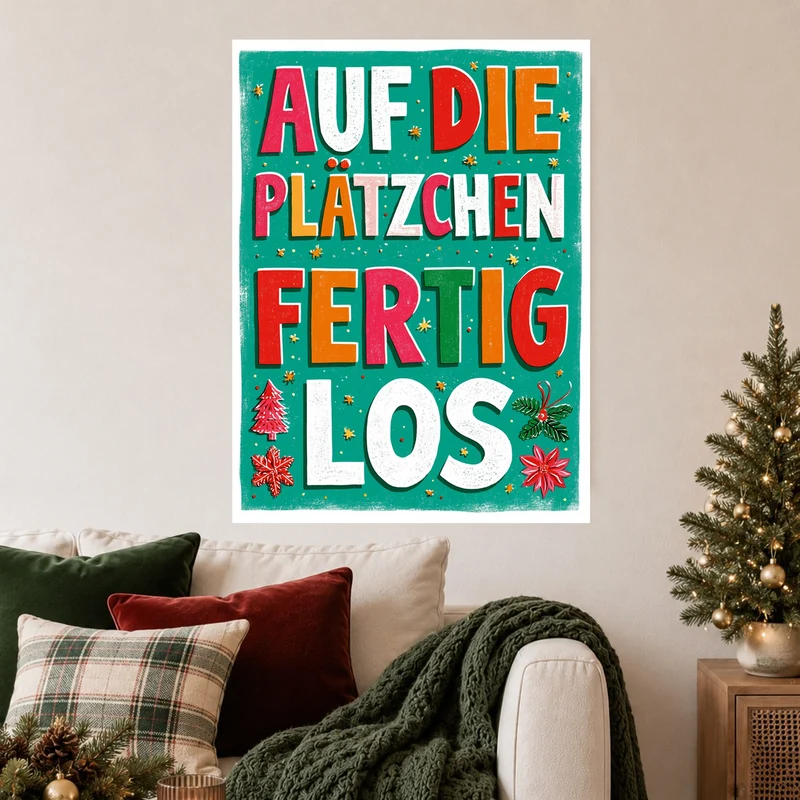 Auf die Plätzchen los Leinwand