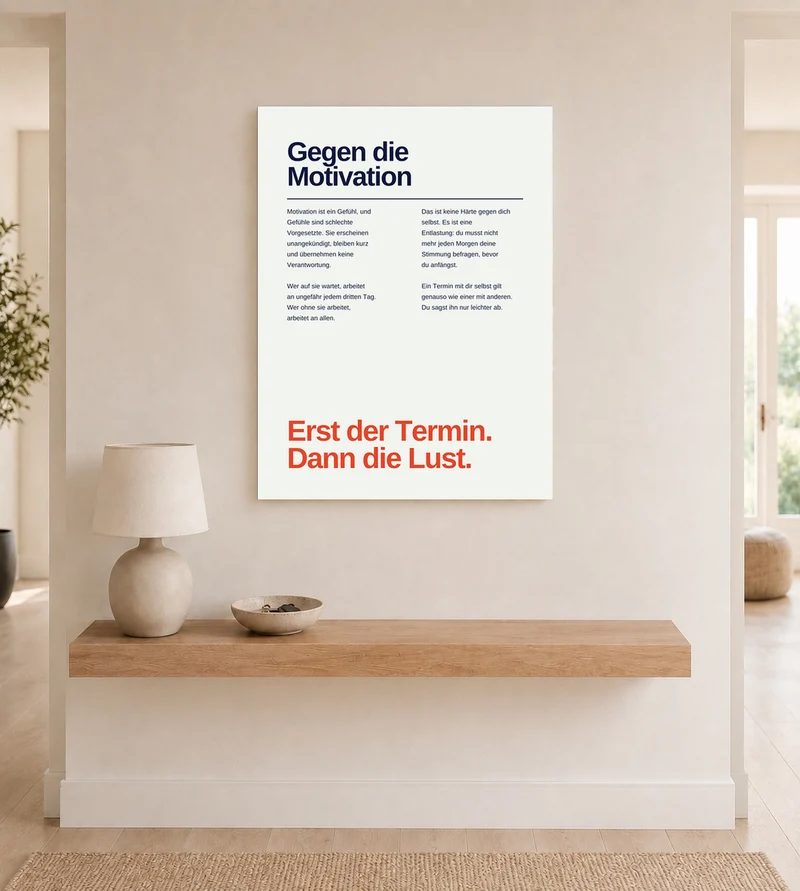 Erst der Termin Poster