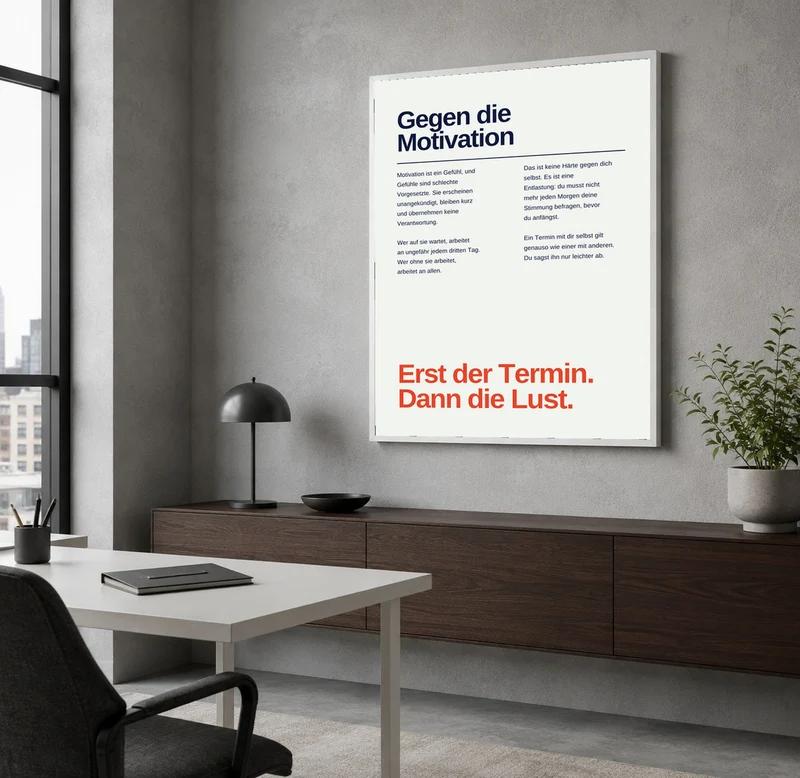 Erst der Termin Poster