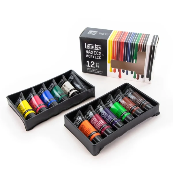 Liquitex - Basics Acrylic Paint Set 12X22ml Primary Set