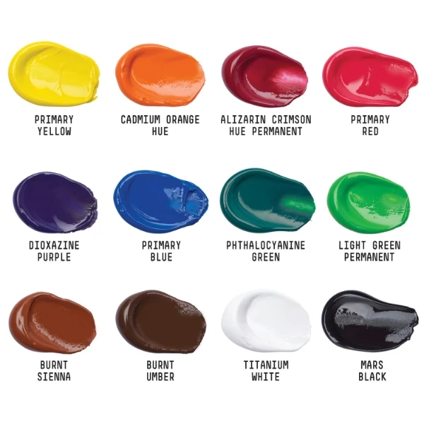 Liquitex - Basics Acrylic Paint Set 12X22ml Primary Set