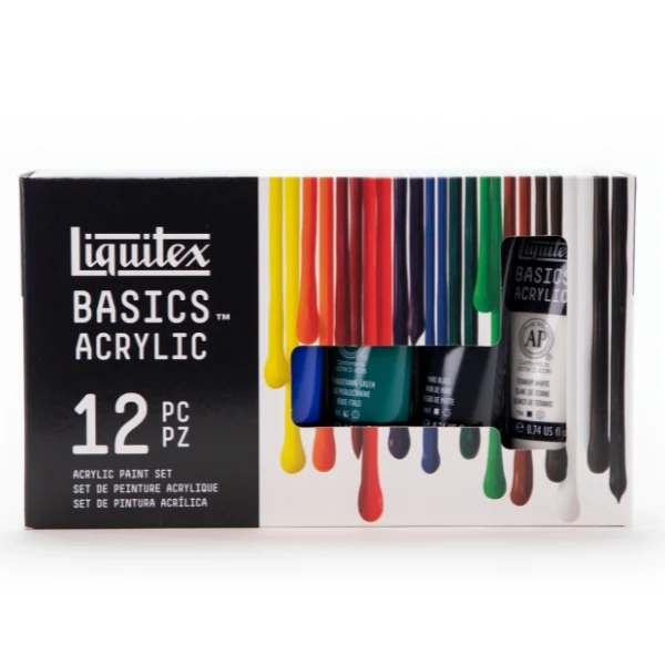 Liquitex - Basics Acrylic Paint Set 12X22ml Primary Set