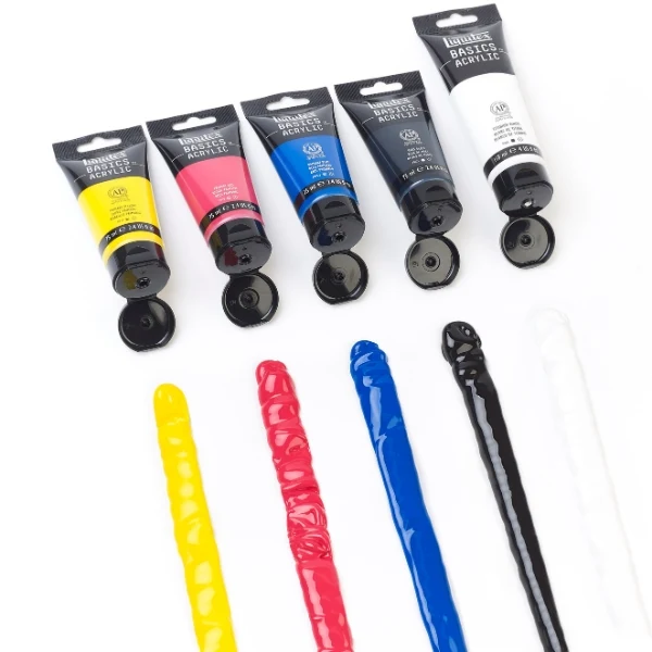 Liquitex - Basics Acrylic Paint Set 4 x 75mls + 1 x 118ml