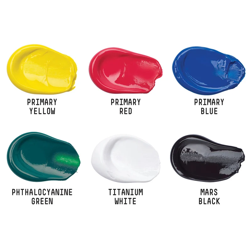 Liquitex - Basics Acrylic Paint Set 6X22ml Primary Set
