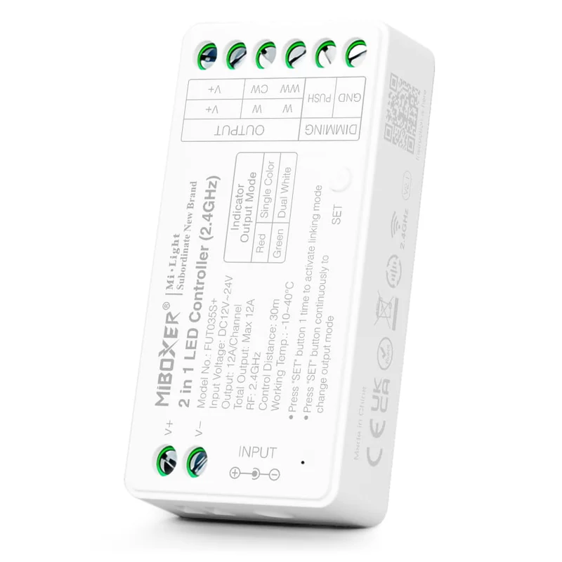 Receiver for Single-Color and CCT LED Strips