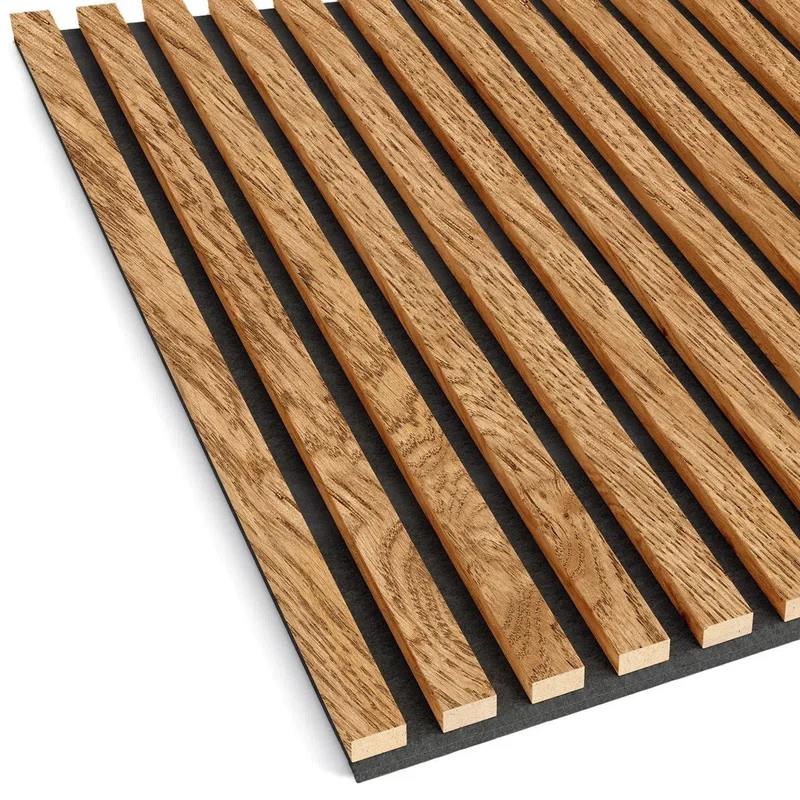 Wooden Acoustic Panels - VENEERED OAK Wall Slats