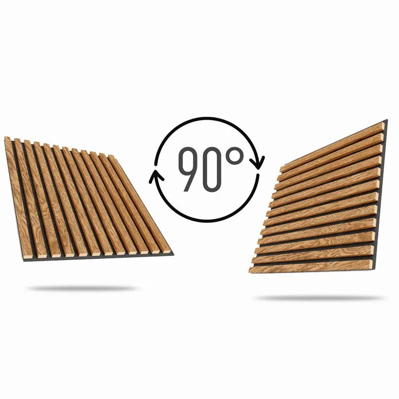 Wooden Acoustic Panels - VENEERED OAK Wall Slats