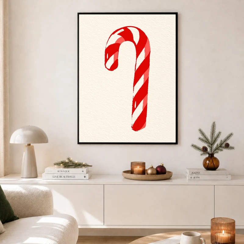 Zuckerstange in Rot Poster