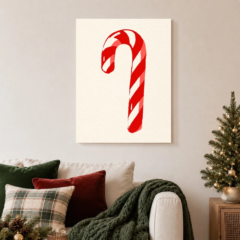 Zuckerstange in Rot Poster
