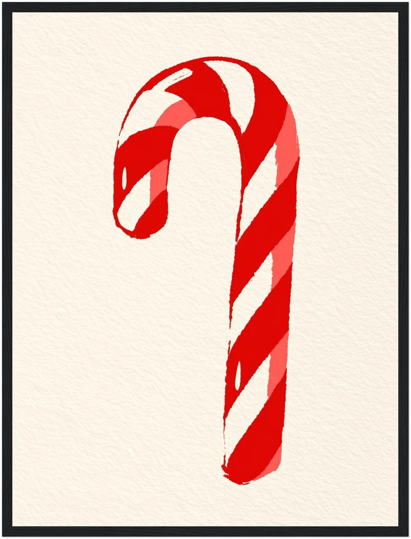 Zuckerstange in Rot Poster