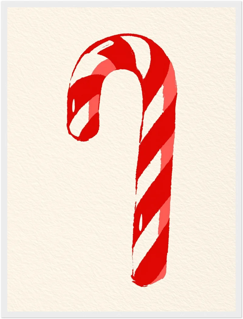Zuckerstange in Rot Poster