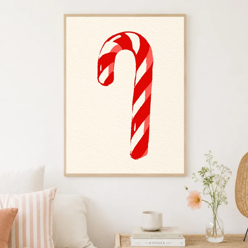 Zuckerstange in Rot Poster