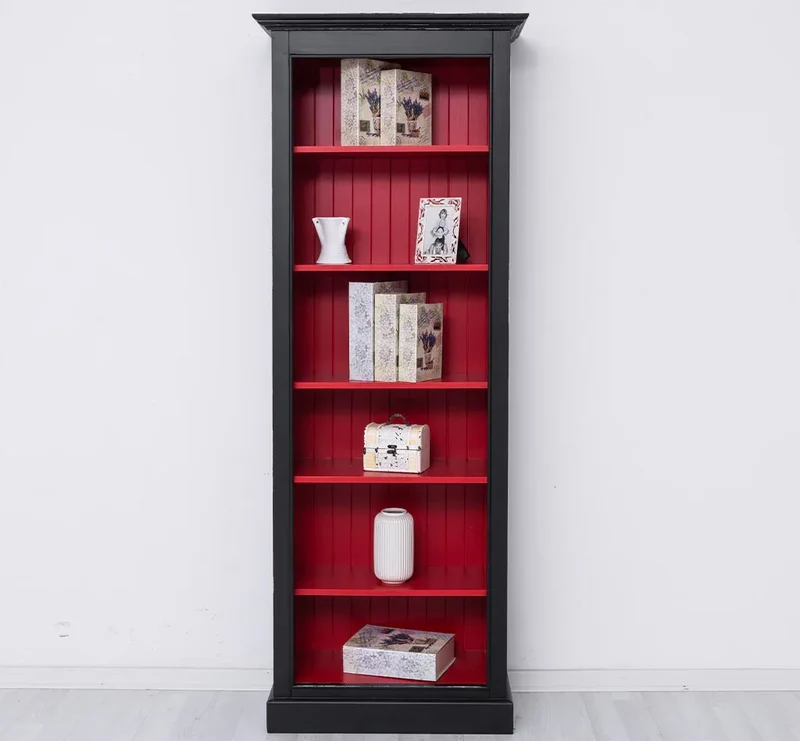 Schmales Bücherregal aus Massivholz | Regal im Landhausstil