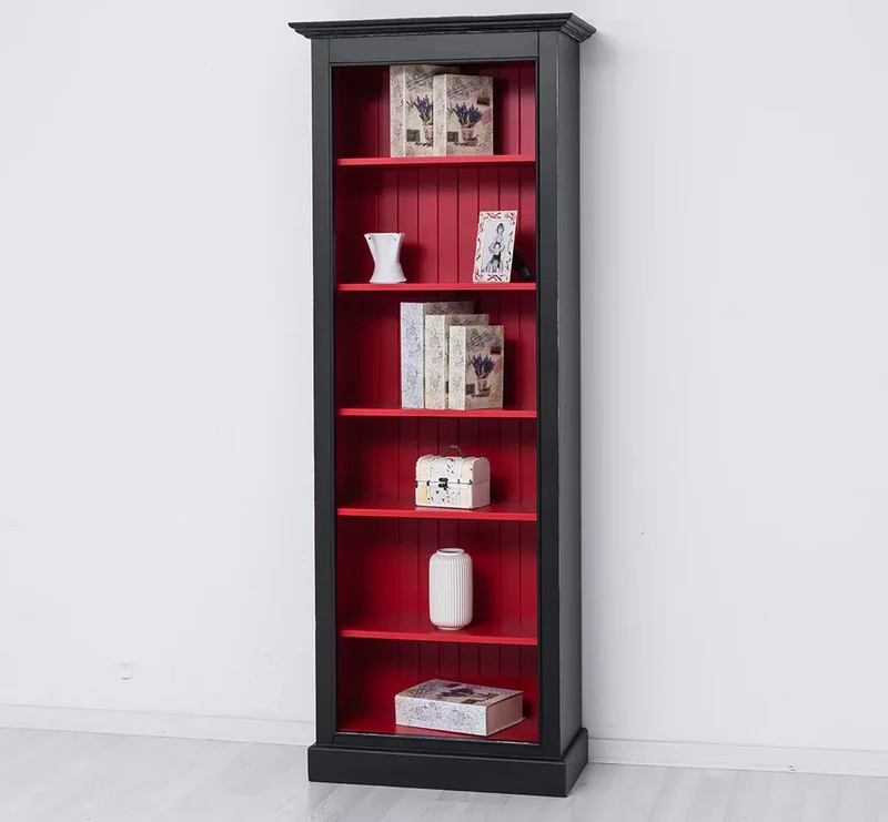 Schmales Bücherregal aus Massivholz | Regal im Landhausstil