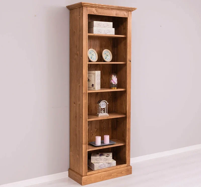 Schmales Bücherregal aus Massivholz | Regal im Landhausstil